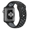 Sport Plus Silicone Band Strap for Apple Watch 38mm / 40mm / 41mm - Black (Grey)